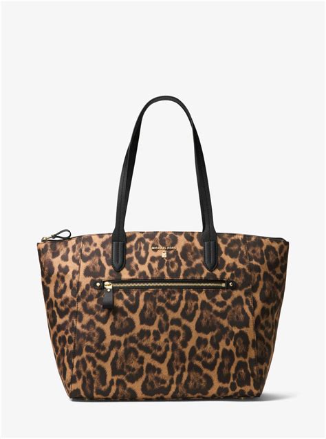 michael kors kelsey leopard tote|michael kors medium tote bag.